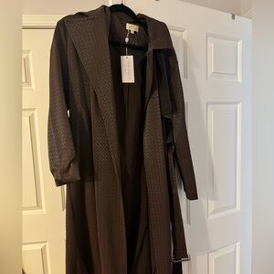 Torn by Ronny Kobo Chocolate Woven Coat